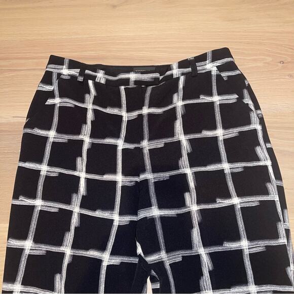 Topshop Windowpane Print Crepe Cigarette Pants 6 - Picture 7 of 12